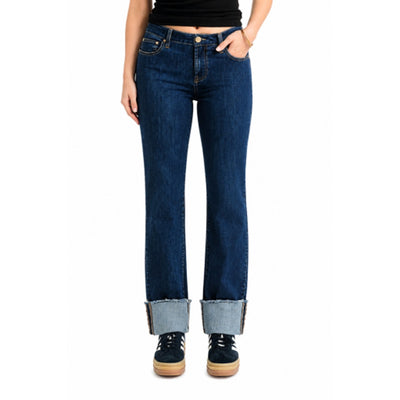 1822 Denim - Womens 34"-30" Roll Cuff Straight Leg Jean