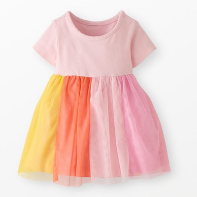 Hanna Andersson - Baby Short Sleeve Tulle Rainbow Dress