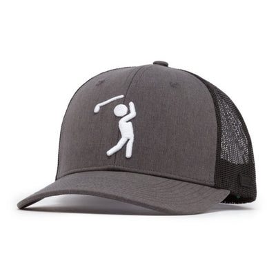 Bogey Bros - Unisex Bogeyman Heather/Black Mesh Trucker Hat Snapback