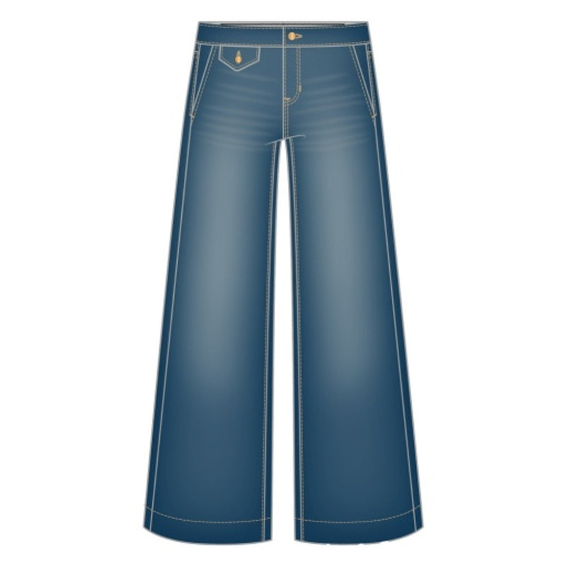 Liverpool Los Angeles - Womens Stride Wide Leg with Trouser Details 25" Ins