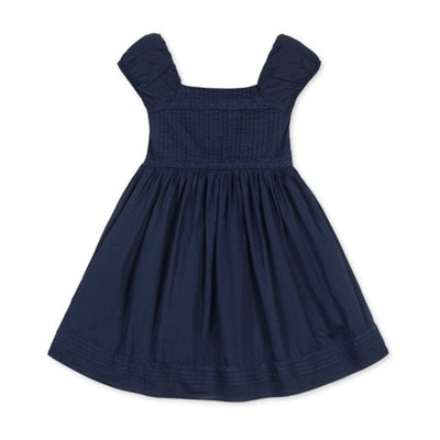 Hope & Henry - Girls Organic Puff Sleeve Pintuck Dress