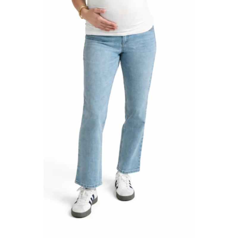 1822 Denim - Womens Maternity 28" Dad Jean with Bellyband