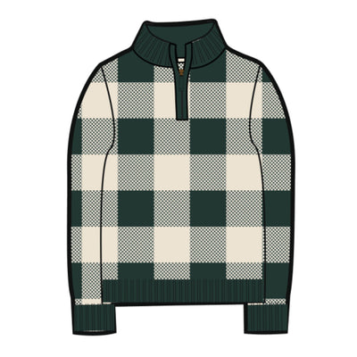 Hope & Henry - Boys Organic Half Zip Intarsia Sweater