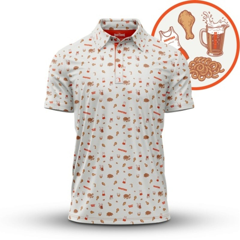 Bogey Bros - Mens Wingin' It Orange Polo