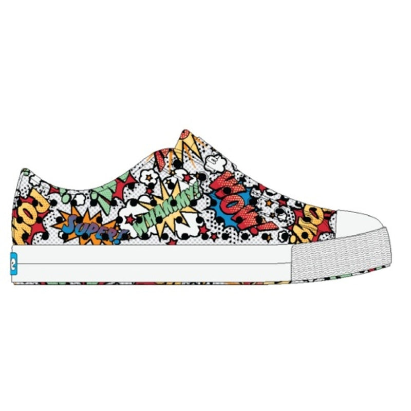 Native Shoes - Unisex Jefferson Print Kids - Shell White/ Shell White/ Boom Pow