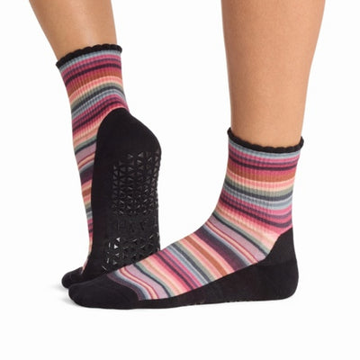 Thirty Three Threads - Unisex Grip Aria Scallop Autumn Stripes