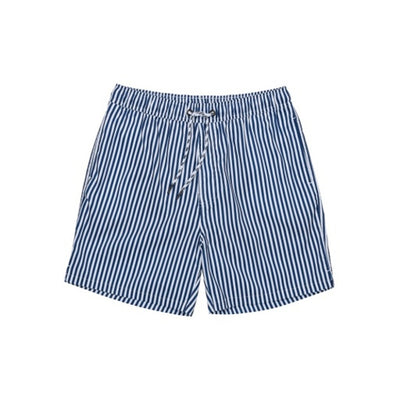Snapper Rock - Mens Denim Stripe Comfort Lined Swim Short