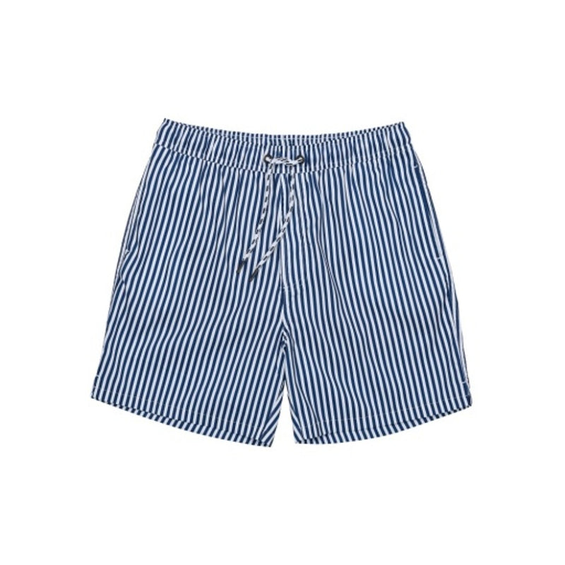 Snapper Rock - Mens Denim Stripe Comfort Lined Swim Short
