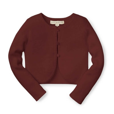 Hope & Henry - Girls Organic Curved Hem Cardigan