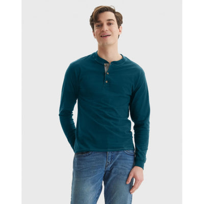 Hanes - Mens Beefy-T Mens Long Sleeve Henley