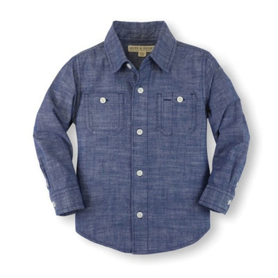 Hope & Henry - Boys Organic Chambray Button Down Shirt