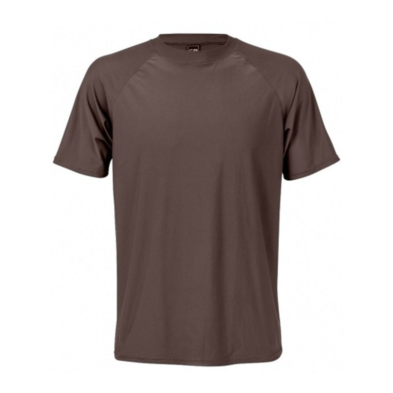 Snapper Rock - Mens Chocolate Sustainable Short Sleeve Rash Top
