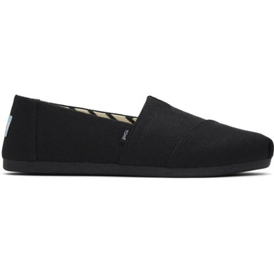 TOMS - Womens Alpargata Classic - Black/Black Wide Width Heritage Canvas