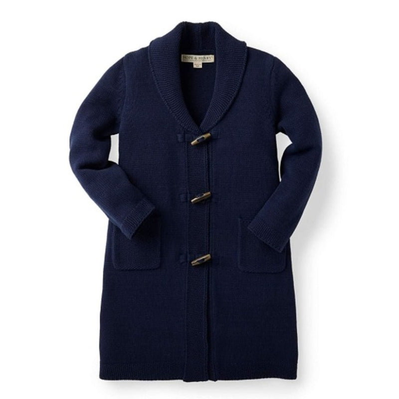 Hope & Henry - Girls Tunic Cardigan with Shawl Collar