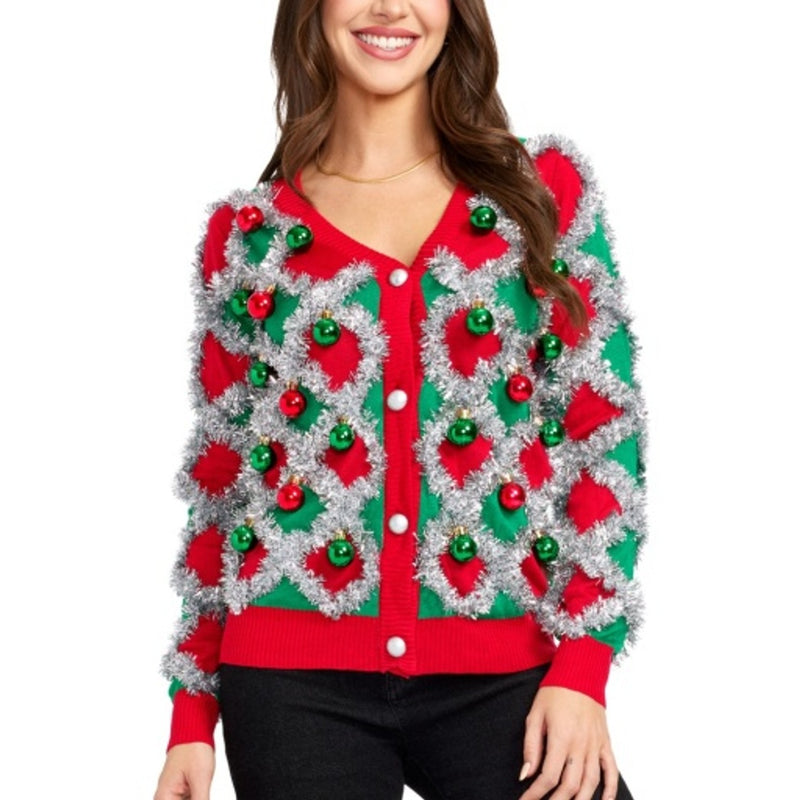 Tipsy Elves - Womens Tacky Tinsel Cardigan