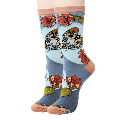 Oooh Yeah - Womens Cactus Breeze Womens Crew Socks