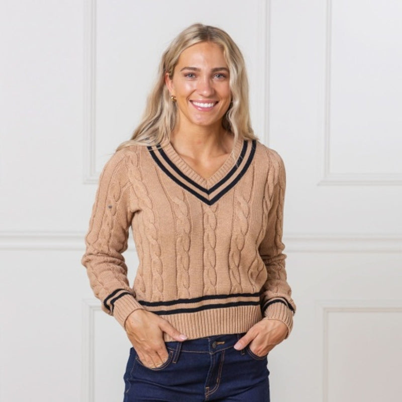 Hope & Henry - Womens V-Neck Cricket Sweater