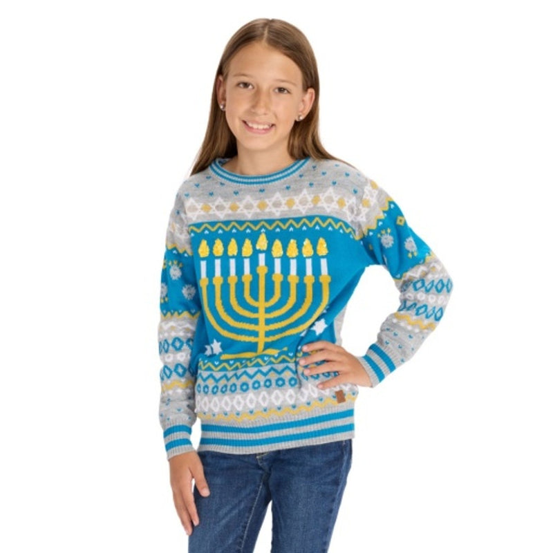 Tipsy Elves - Kids Reversible Sequin Hanukkah Sweater