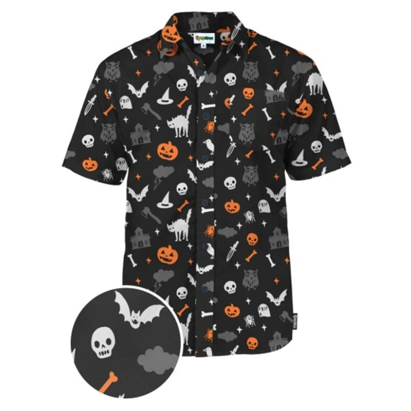 Tipsy Elves - Mens Halloween Night Button Down Shirt