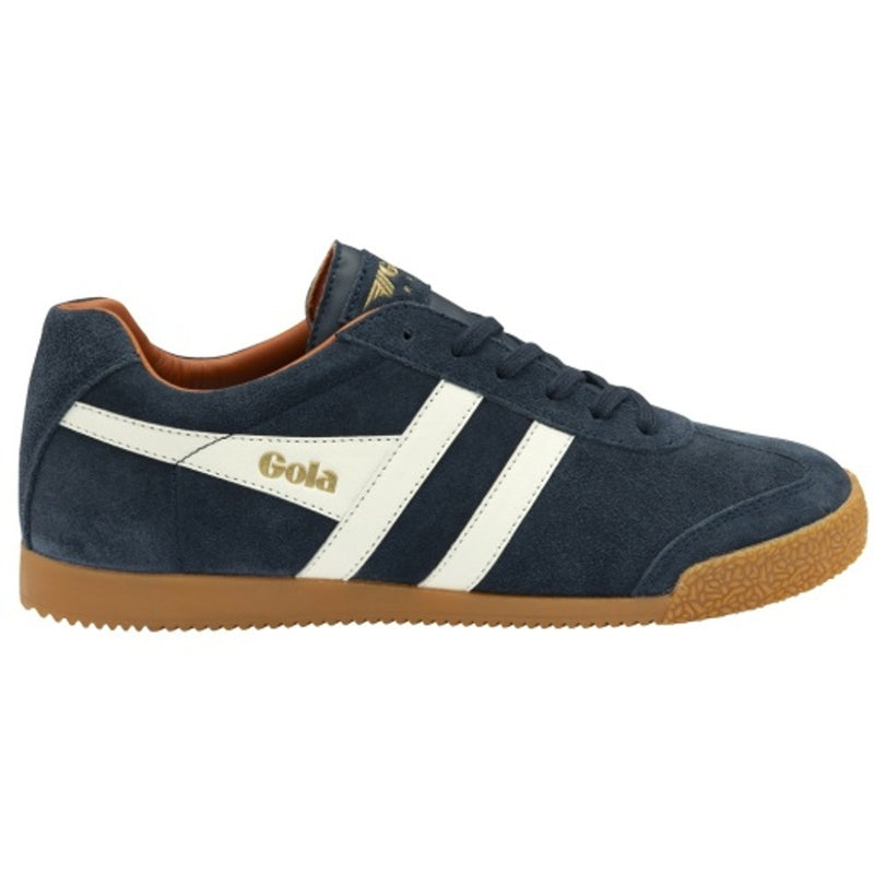 Gola - Mens Harrier Suede Sneakers - Navy/Off White/Moody Orange