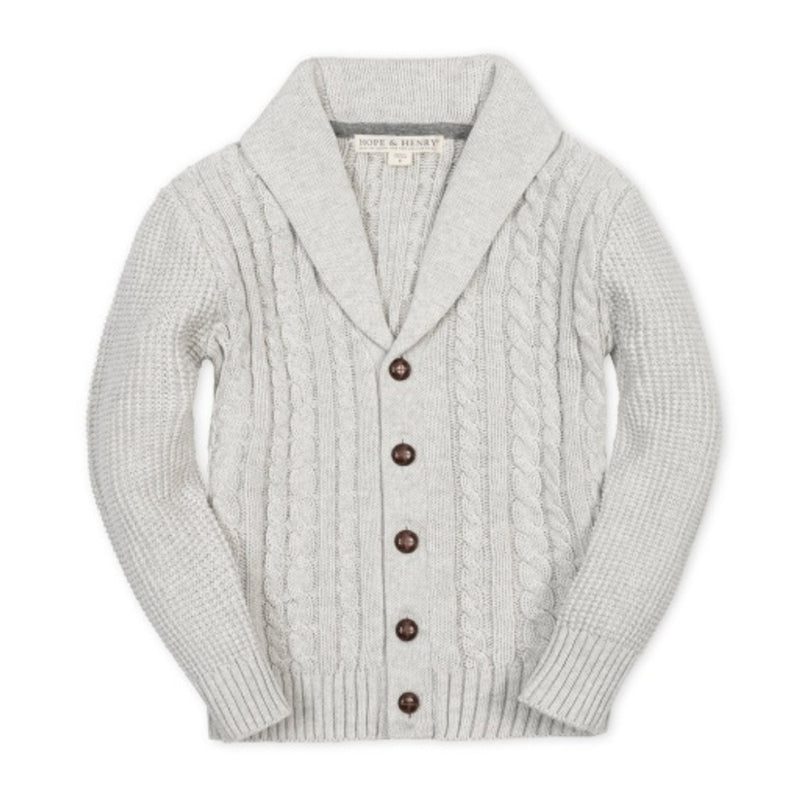 Hope & Henry - Boys Organic Shawl Collar Cardigan