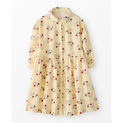 Hanna Andersson - Kids Long Sleeve Muslin Button Up Dress with Pocket
