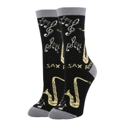 Oooh Yeah - Womens Sax Addict Womens Crew Socks