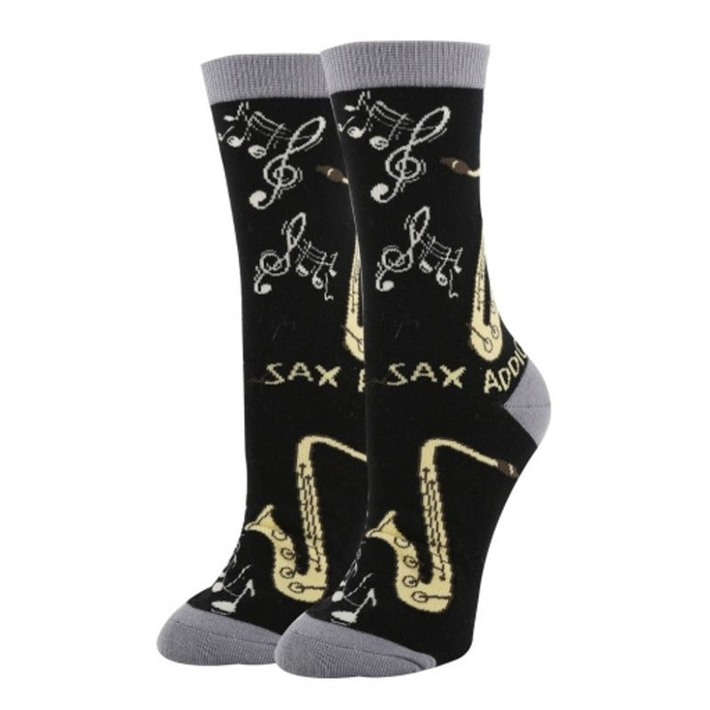 Oooh Yeah - Womens Sax Addict Womens Crew Socks