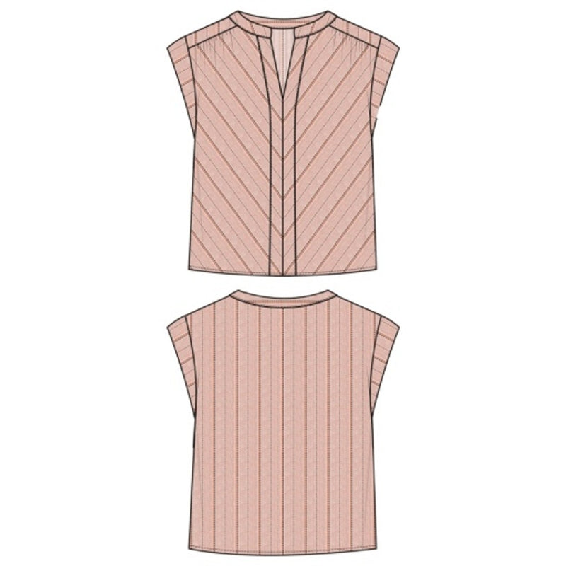 Liverpool Los Angeles - Womens Short Sleeve Popover Woven Top