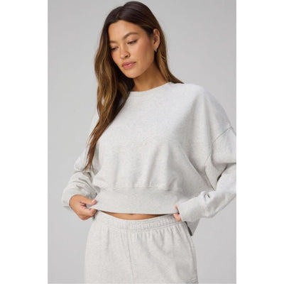 Fabletics - Womens Year Round Terry Crew Neck Sweatshirt