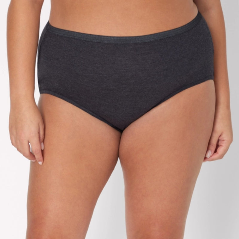 Hanes - Womens Just My Size Womens Cotton High Brief Underwear 6-Pack (Plus Size)