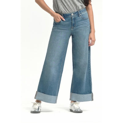 1822 Denim - Womens 32.5-26.5 Roll Cuff Slim Wide Leg