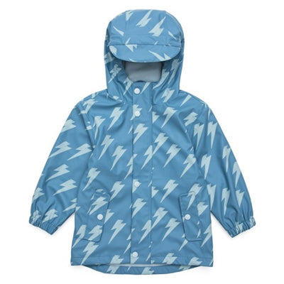 Snapper Rock - Kids Lightning Bolt Recycled Waterproof Raincoat