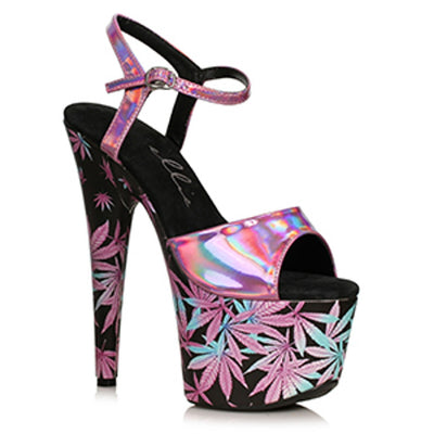 Ellie Shoes - 7" Stiletto Sandal W/Print Wrapped Platform
