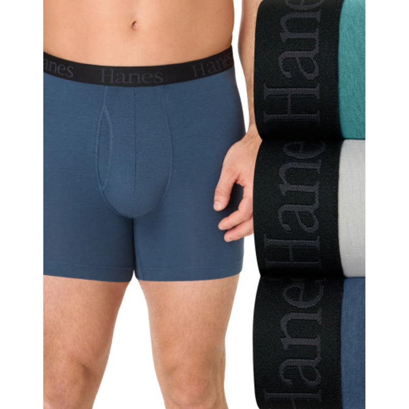 Hanes - Mens Big Man Ultimate® Mens Underwear Boxer Briefs Pack – 3-Pack – Comfort Flex Fit® – Total Support Pouch® (Big & Tall)