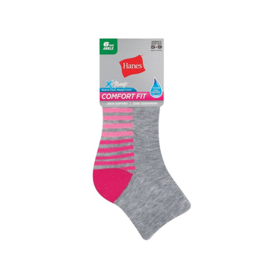 Hanes - Womens Comfort Fit Womens Ankle Socks 6-Pairs