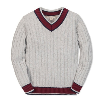 Hope & Henry - Boys Organic V-Neck Cricket Sweater