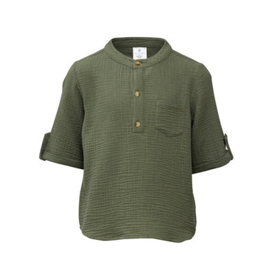 Snapper Rock - Boys Frankie Safari Green Resort Shirt