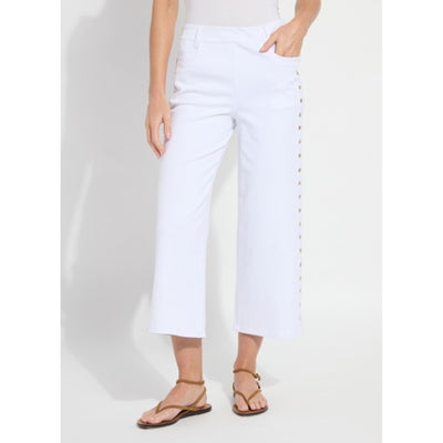 Lysse - Womens Willa Scallop Studded Crop Denim Curvy