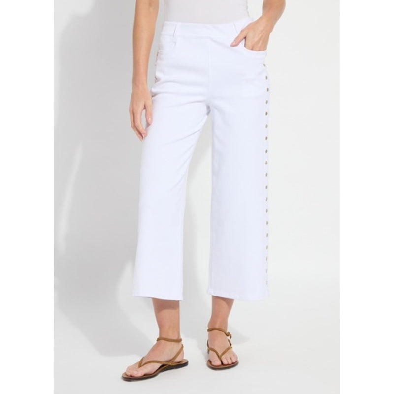 Lysse - Womens Willa Scallop Studded Crop Denim Curvy