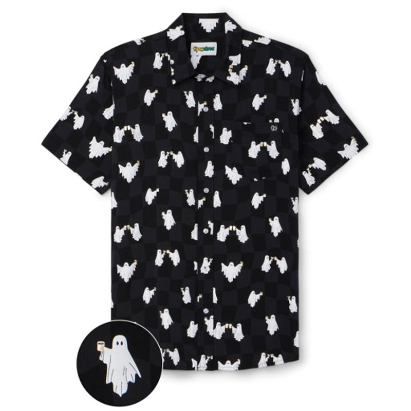 Tipsy Elves - Mens Booze Ghost Button Down Shirt