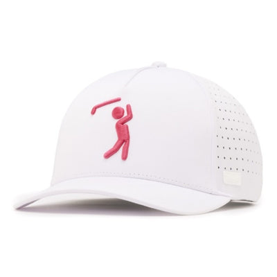 Bogey Bros - Unisex Bogeyman White/Pink Performance Golf Hat Snapback
