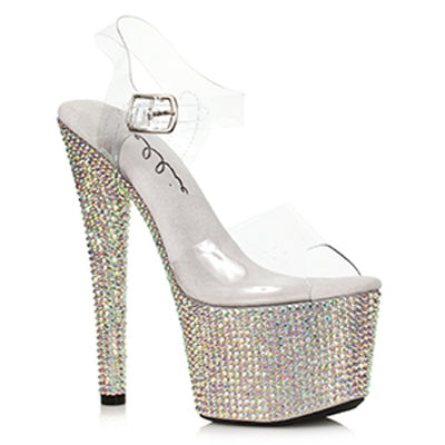 Ellie Shoes - 7" Stiletto with Multi-Color Rhinestone Platform