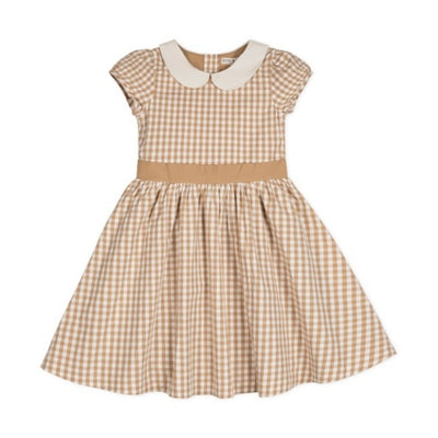 Hope & Henry - Girls Organic Stretch Poplin Peter Pan Collar Dress