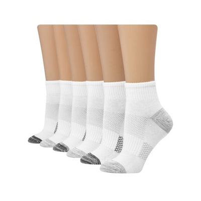 Hanes - Womens X-Temp Womens Ankle Socks Extended Sizes 6-Pairs
