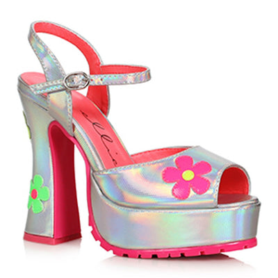 Ellie Shoes - 5.5"Heel Open Toe Shoe with Flower