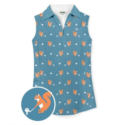 Tipsy Elves - Womens Squirrel! Golf Polo