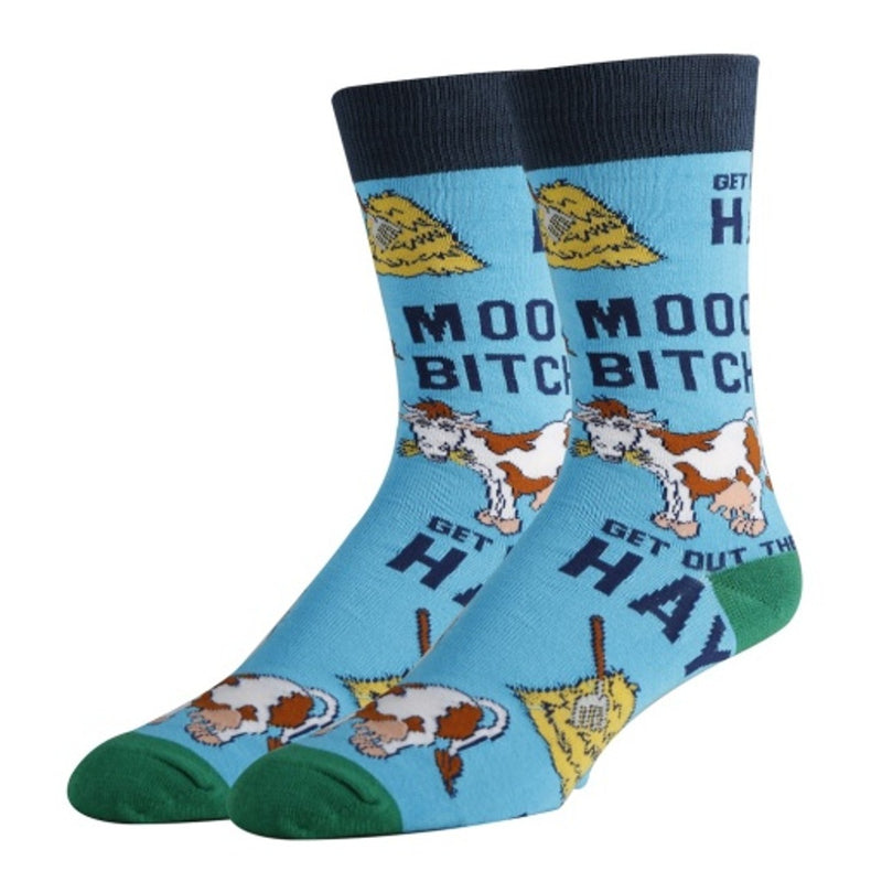 Oooh Yeah - Mens Crew Socks-Mooo Bitch