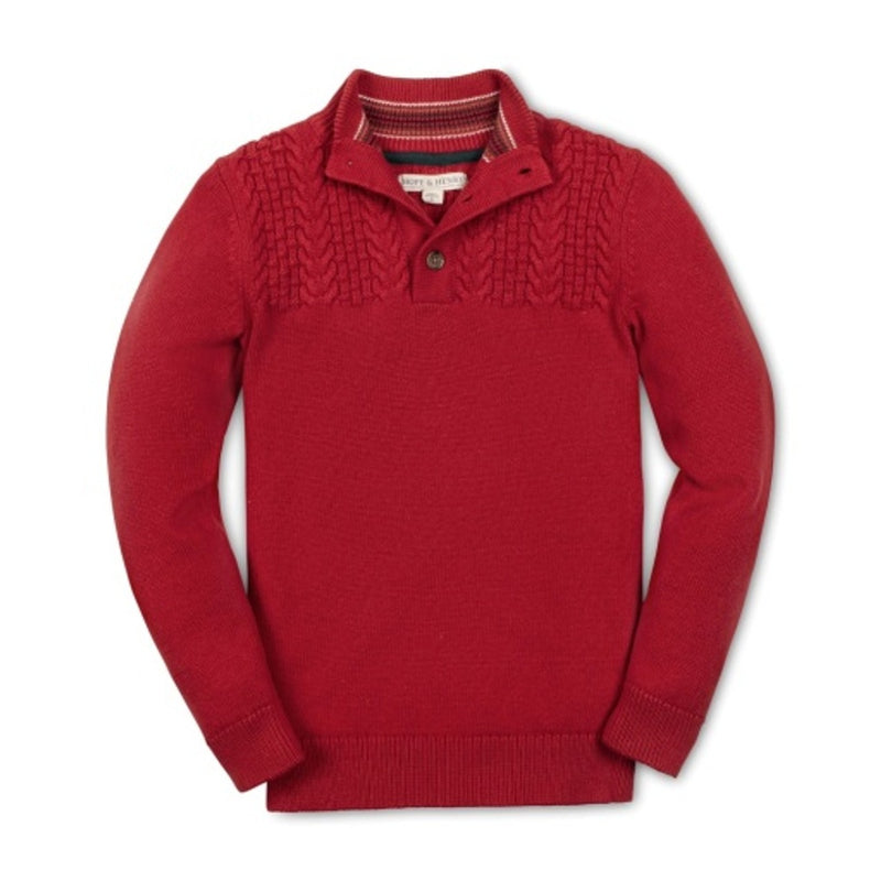 Hope & Henry - Boys Organic Mock Neck Sweater