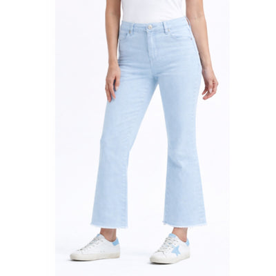 1822 Denim - Womens 27" Demi Boot with Frayed Hem in Glacier Fade